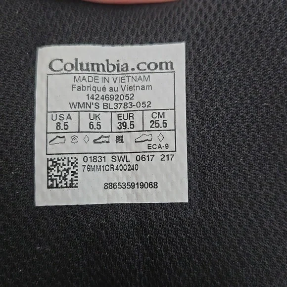 Columbia Newton Ridge Plus Waterproof Hiking Boots Women's size 8.5 Gray - Picture 4 of 7